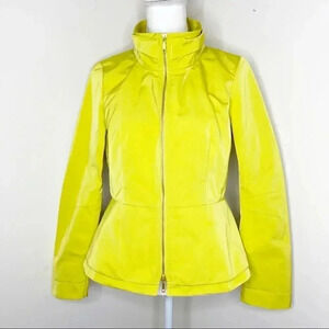 Lafayette 148 New York Zip Jacket Reva Sugarcane Polyester Jacket Blazer Size 6